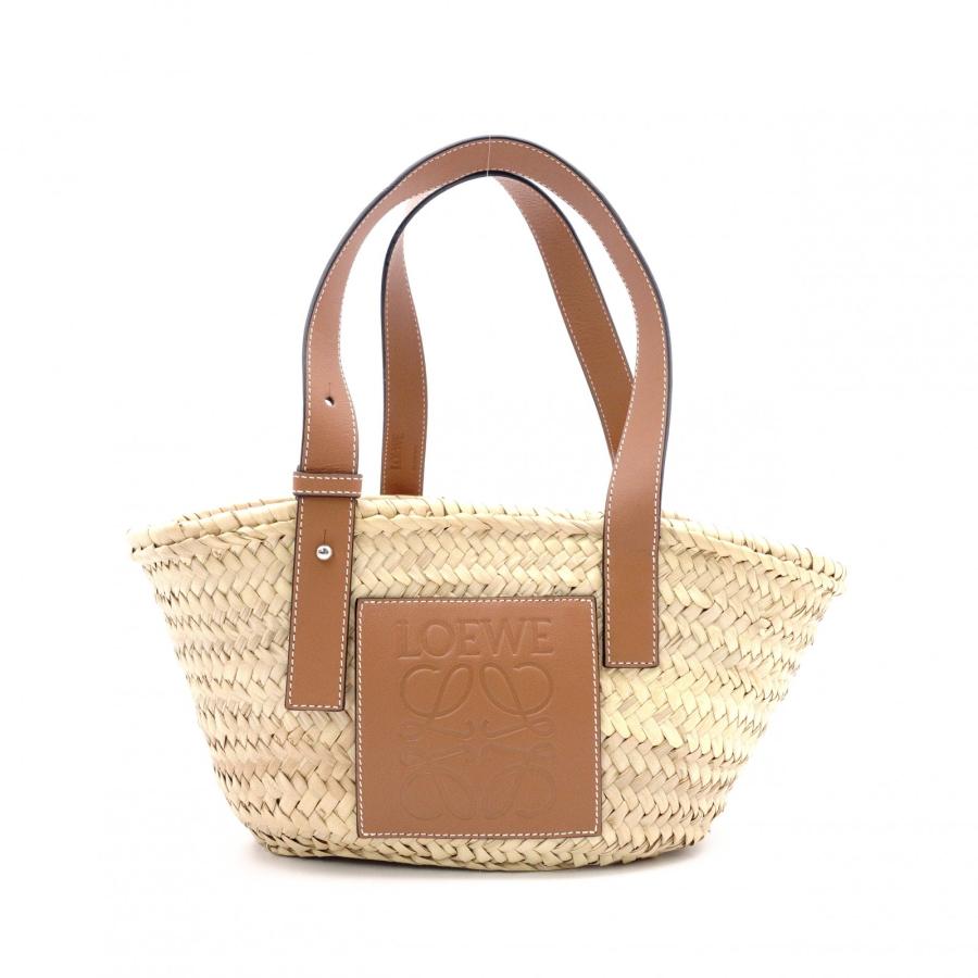 LOEWE ロエベ バスケットバッグ ラージ かごバッグ アナグラム ブラウン LOEWE（ロエベ） バスケット バッグ アナグラム ハンドバッグ ストロー