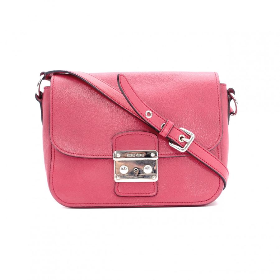 miu miu（ミュウミュウ） マドラス ショルダーバッグ レザー ピンク