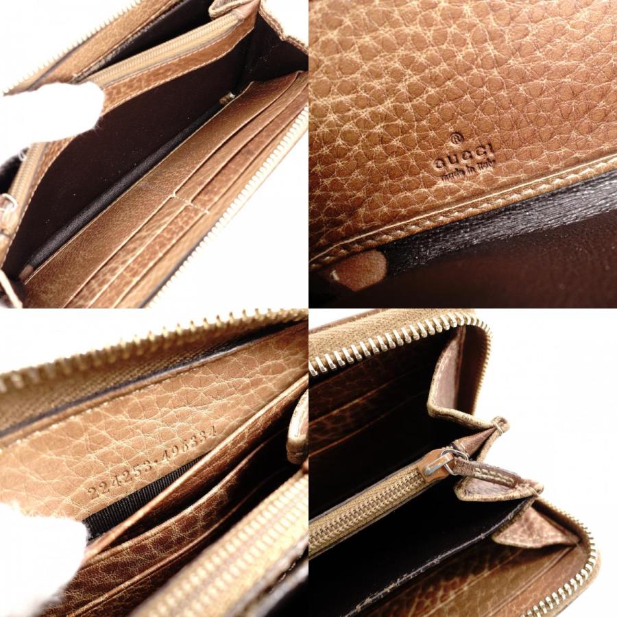 GUCCI（グッチ） シマ 長財布 レザー ブラウン 財布 タッセル GGロゴ 