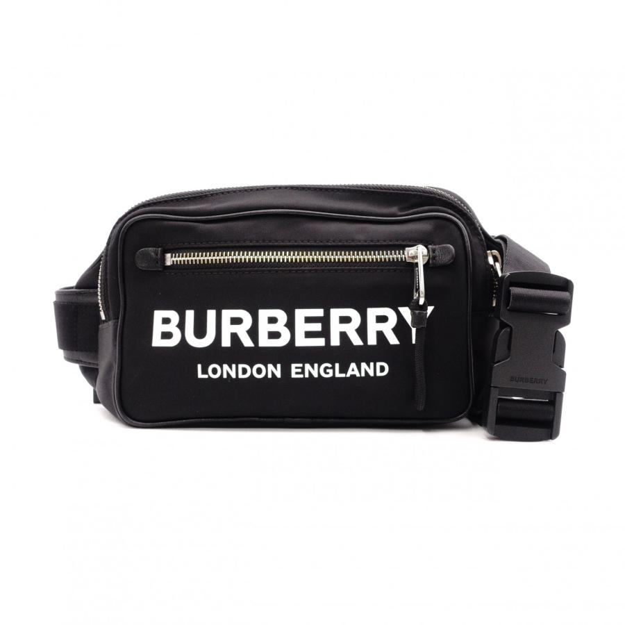 【美品】BURBERRY バーバリー ロゴ ナイロン ボディバッグ ブラック 黒 BURBERRY（バーバリー） ECONYL ボディバッグ ナイロン ブラック ロゴ