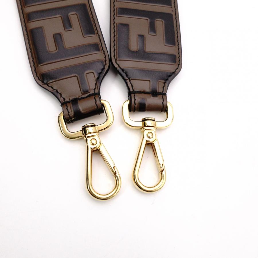 FENDI（フェンディ） ストラップ レザー FFロゴ ゴールド金具