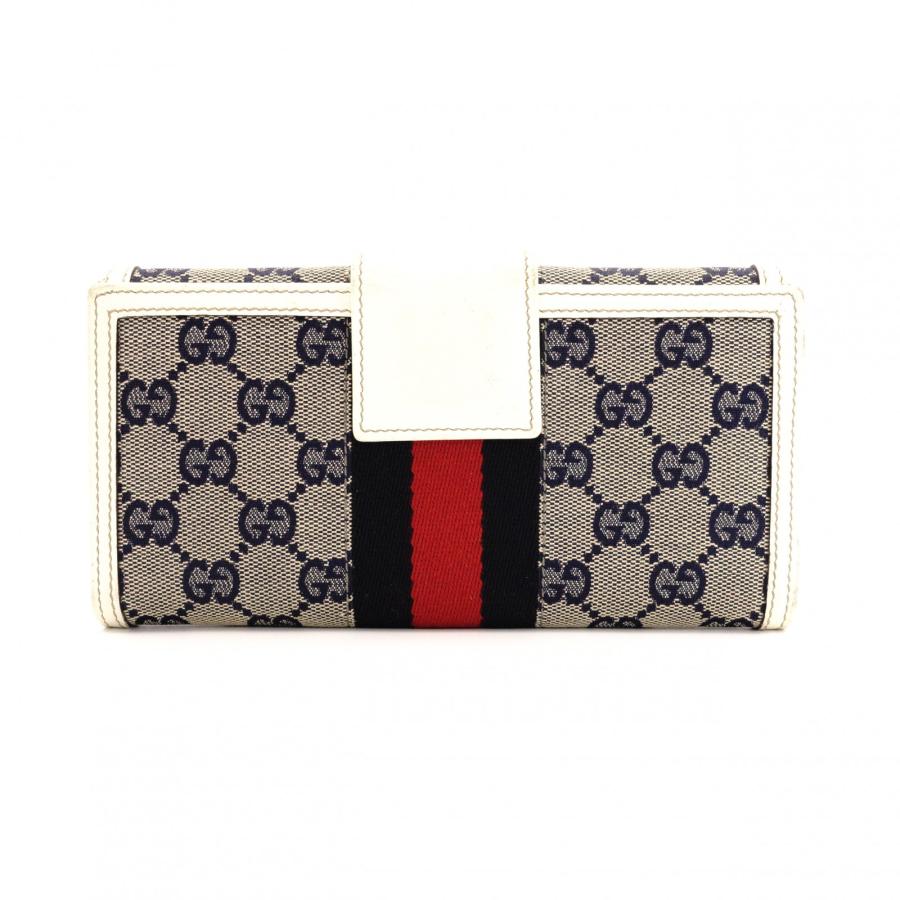 GUCCI（グッチ） ホースビット GGキャンバス 長財布 キャンバス レザー 