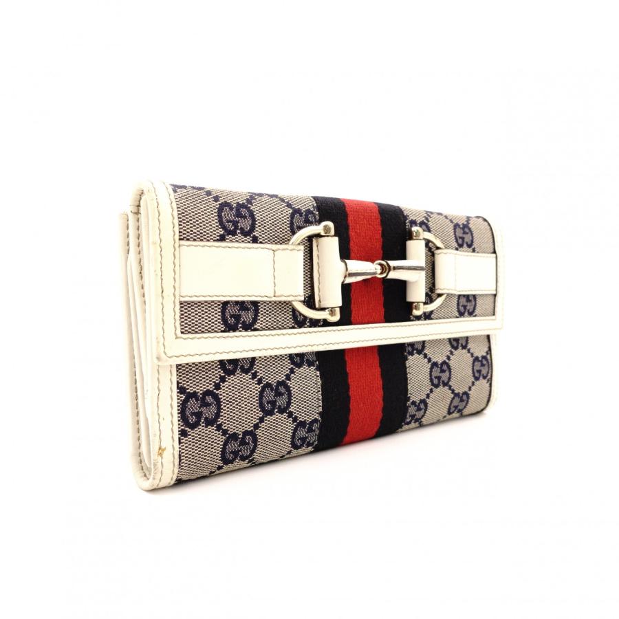 GUCCI（グッチ） ホースビット GGキャンバス 長財布 キャンバス レザー