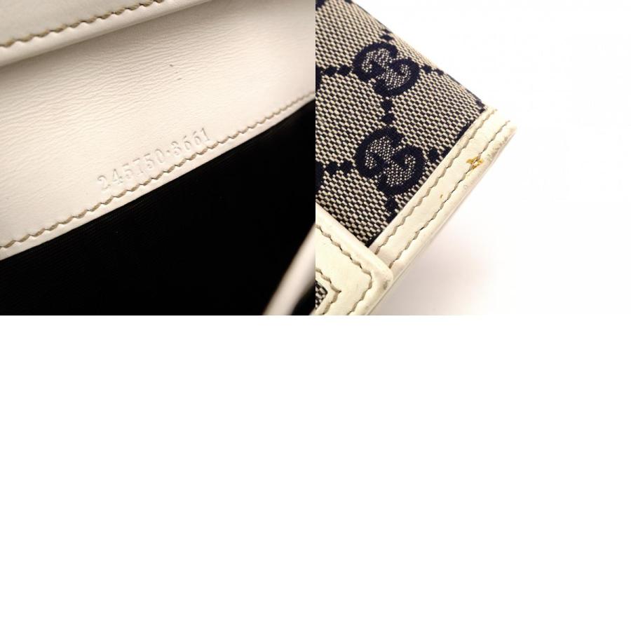 GUCCI（グッチ） ホースビット GGキャンバス 長財布 キャンバス レザー 