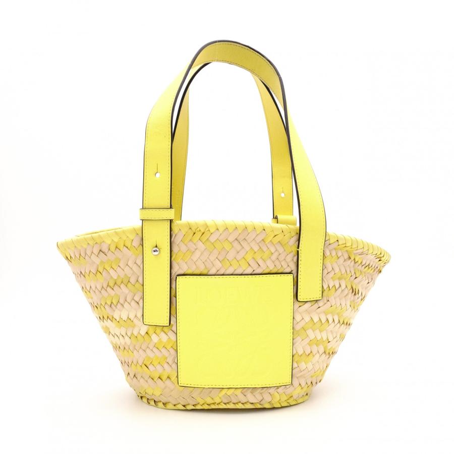 LOEWE（ロエベ） アナグラム バスケット ハンドバッグ ラフィア 