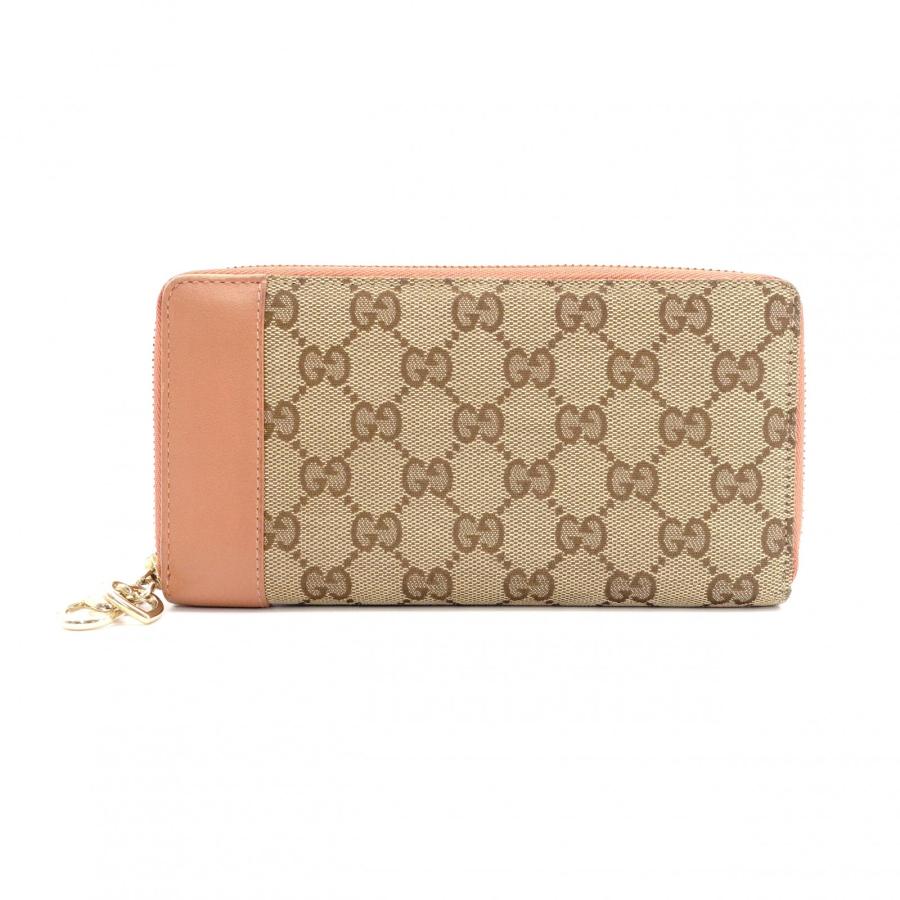 GUCCI 長財布 GGキャンバス ハートモチーフ GUCCI（グッチ） GGキャンバス 長財布 レザー ブラウン キャンバス