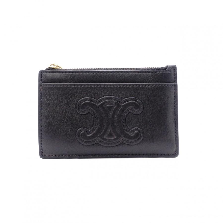 CELINE ケース　マカダム　トリオンフ　ブラック　レザー　黒マカダム CELINE（セリーヌ） マカダム コインケース レザー ブラック ロゴ