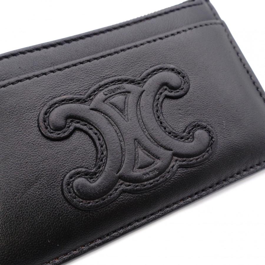 CELINE（セリーヌ） マカダム コインケース レザー ブラック ロゴ