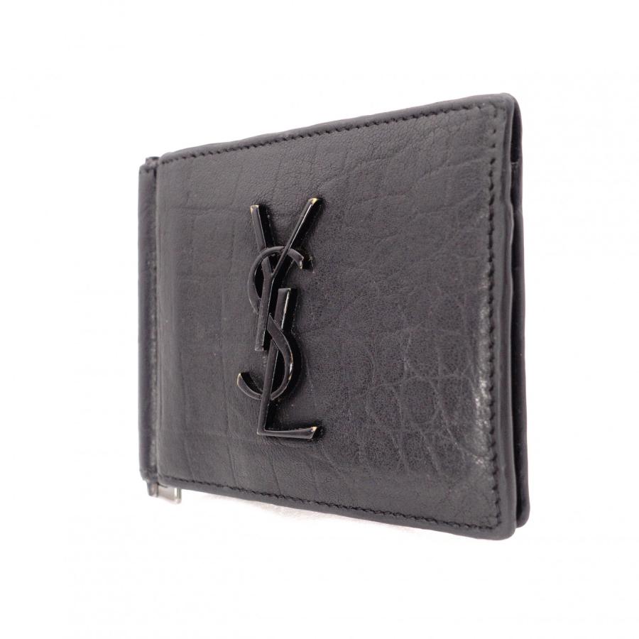 SAINT LAURENT サンローラン マネークリップ クロコ 型押し カサンドラ