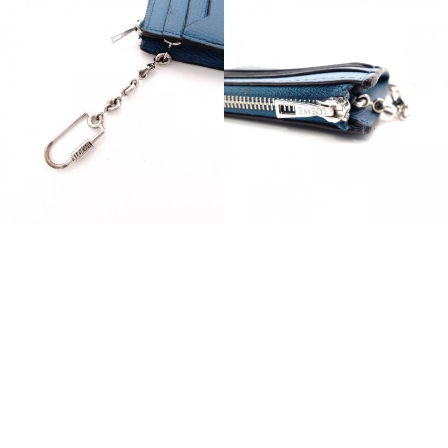 LOEWE（ロエベ） アナグラム コインケース レザー ターコイズブルー 