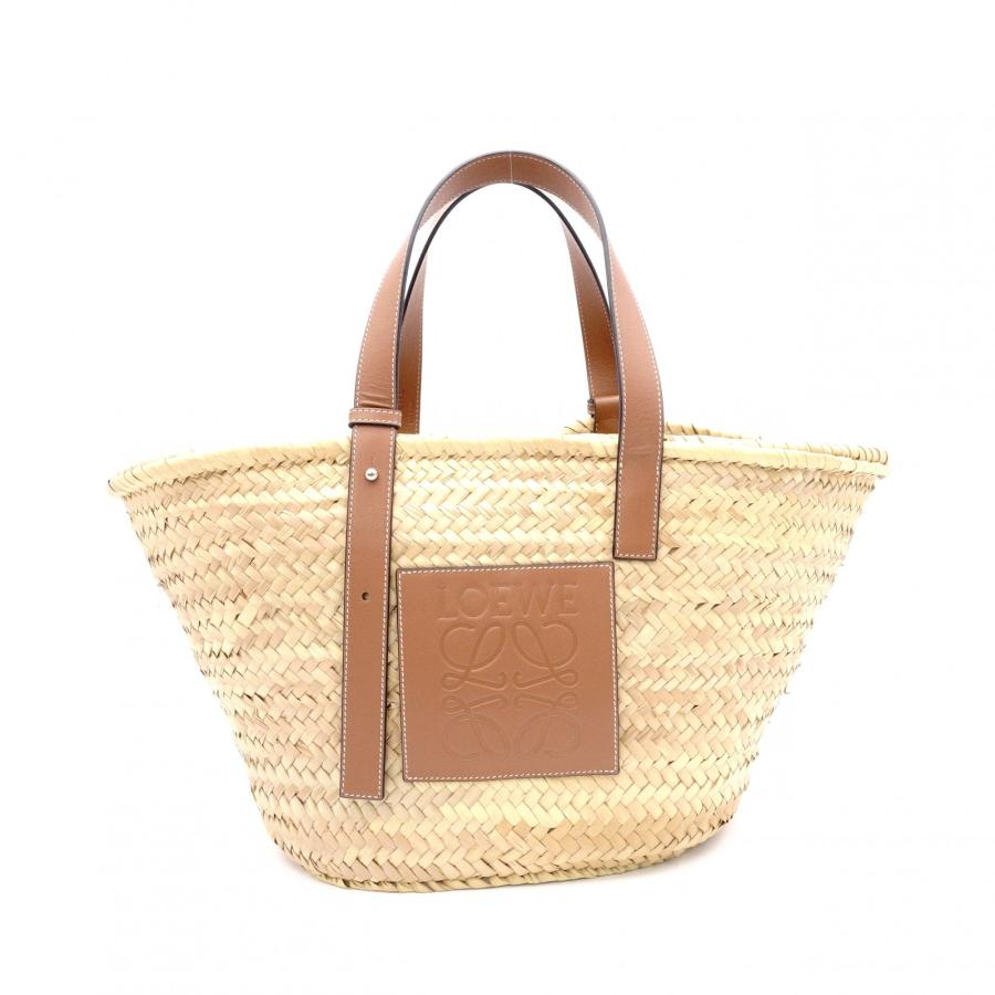 A*t様 LOEWE ロエベ バスケットバッグ ラージラフィア かごバッグ LOEWE（ロエベ） バスケット ラージ ハンドバッグ ラフィア/レザー