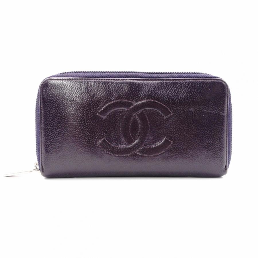 CHANEL（シャネル） ラムスキン マトラッセ 長財布 レザー ブラック L