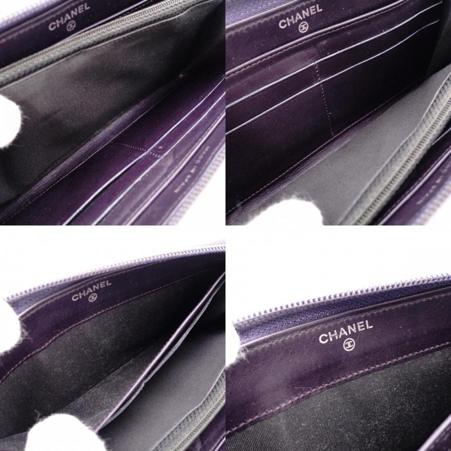 CHANEL（シャネル） ラムスキン マトラッセ 長財布 レザー ブラック L
