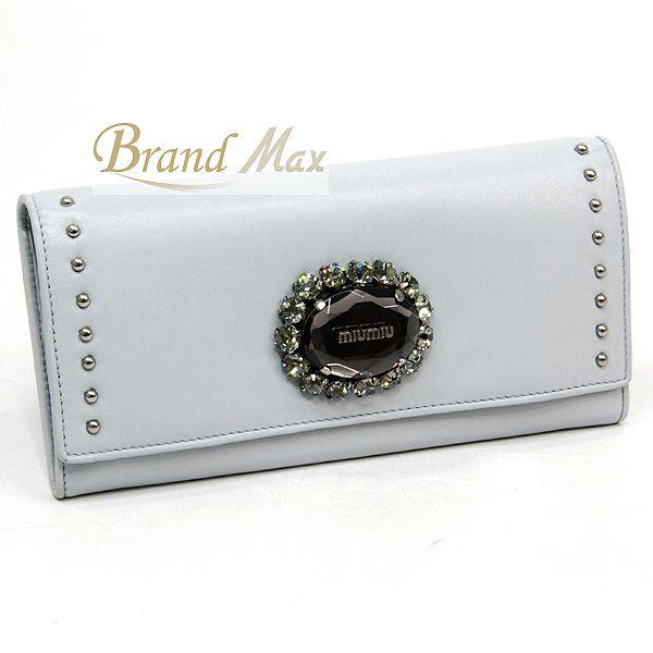 ミュウミュウ ビジュー クリスタル 長財布 展示品 : 28494 : BrandMax 