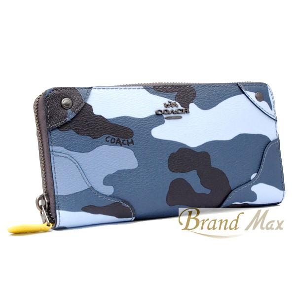 コーチ F ラウンドファスナー長財布 ブルー迷彩 イエロー 未使用展示品 402 Brandmax 通販 Yahoo ショッピング