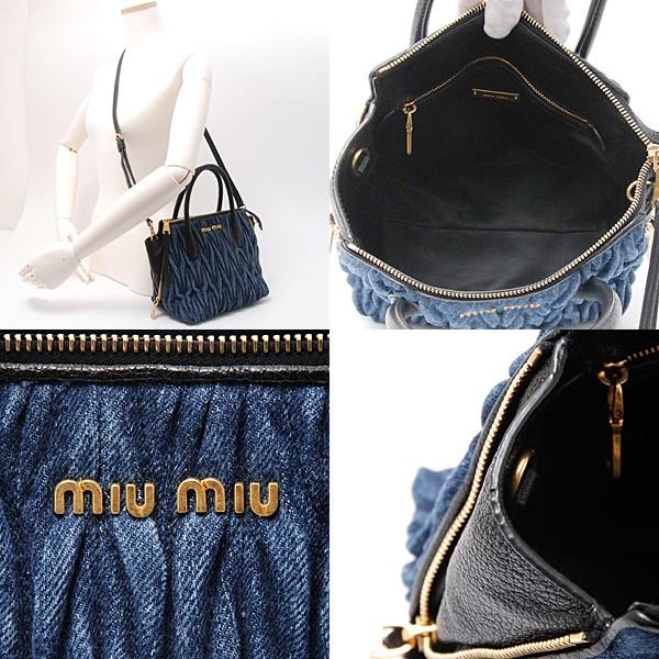 ミュウミュウ MIU MIU マドラス 2wayショルダーバッグ デニム×レザー 5BA003 中古｜brandmax｜03