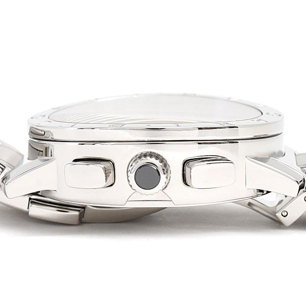 BVLGARI 希少な文字盤シルバーなクロノグラフ男性用腕時計 ブルガリ・ブルガリ ブルガリ 時計 メンズ ブルガリブルガリ クロノ