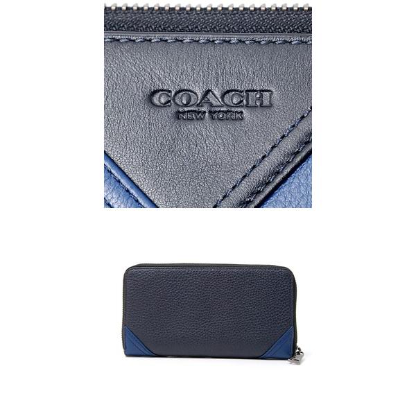 COACH コーチ カーフ 長財布 パッチワーク ネイビー×ブルー F56604 未 