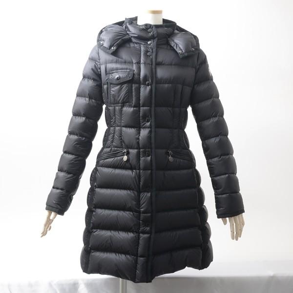 国内発送 サイズ1 ブラック Hermine エルミンヌ ロングダウンコート ナイロン ダウン Moncler モンクレール 定番 レディース アウター アウトドア ブランド Aライン 093 中古 コート アウター