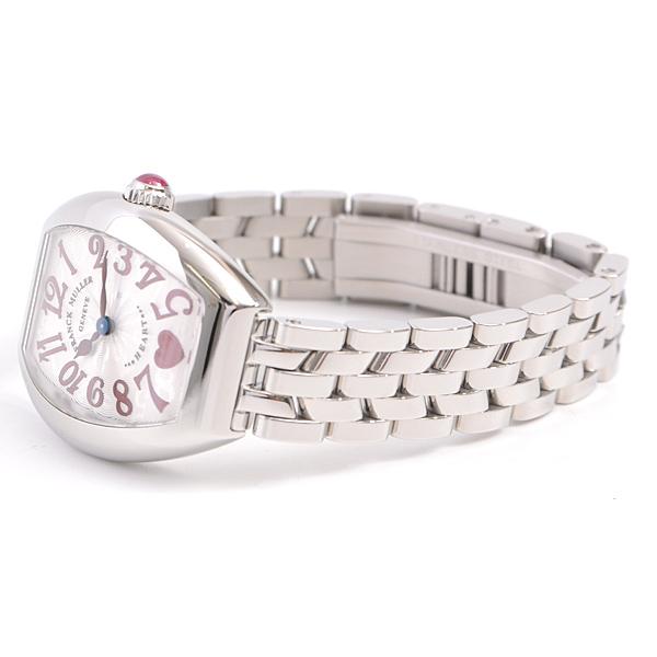 国内正規品 電池交換済 FRANCK MULLER フランクミュラー ハートトゥハート 5002SQZ シルバー ギョーシェ SS ステンレス レディース クォーツ【6ヶ月保証】【中古】【腕時計】 電池交換済 FRANCK MULLER フランクミュラー ハートトゥハート 5002SQZ