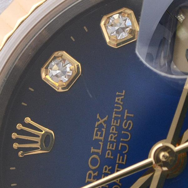 ロレックス デイトジャスト 10Pダイヤ 79173G ブルー P番 レディース 中古 腕時計 79173G ブルー ROLEX（ロレックス）デイトジャスト 10Pダイヤ 中古