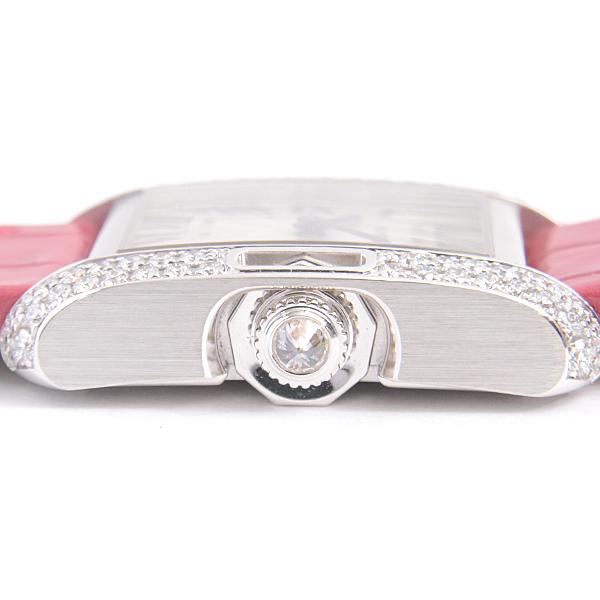 カルティエ 時計 レディース タンクアングレーズ SM 電池式 シルバー文字盤 ホワイトゴールド 750WG Cartier WT100015 中古 | TANK（Cartier） | 02