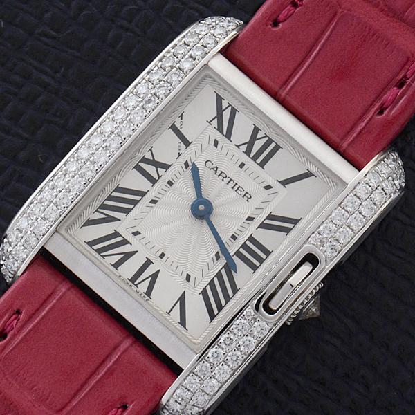 カルティエ 時計 レディース タンクアングレーズ SM 電池式 シルバー文字盤 ホワイトゴールド 750WG Cartier WT100015 中古 | TANK（Cartier） | 08