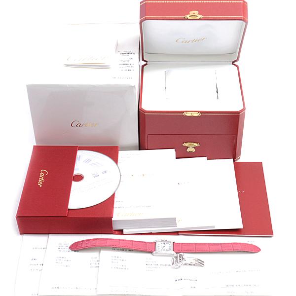 カルティエ 時計 レディース タンクアングレーズ SM 電池式 シルバー文字盤 ホワイトゴールド 750WG Cartier WT100015 中古 | TANK（Cartier） | 09