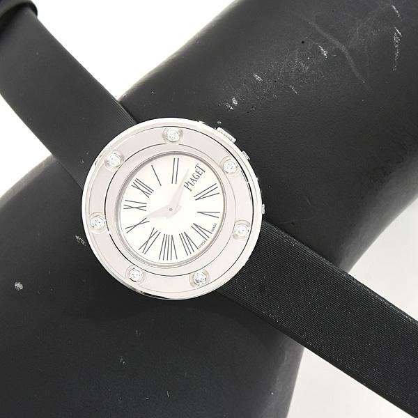 ポセション ピアジェ 時計 レディース 7Pダイヤ 電池式 シルバー文字盤