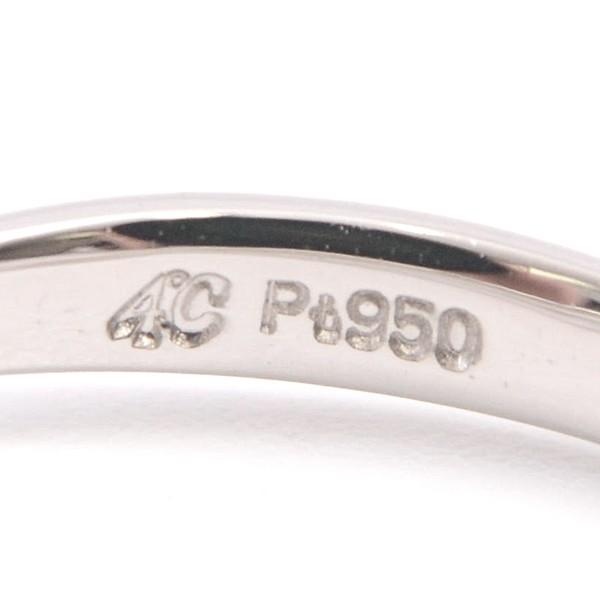 4°C PT950 0.264ct ダイヤリング 10号