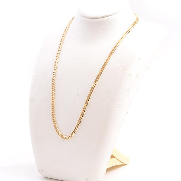 喜平 ネックレス K18 6面カット ダブル 30g 50cm 造幣局検定刻印入