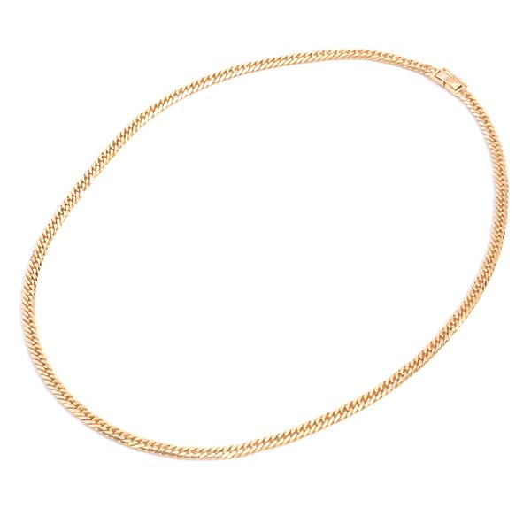 喜平 ネックレス K18 6面カット ダブル 30g 50cm 造幣局検定刻印入