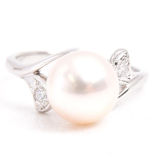 MIKIMOTO ミキモト 指輪 レディース 1Pパール ダイヤリング 9号 MIKIMOTO ミキモト 指輪 レディース 1Pパール ダイヤリング 9号