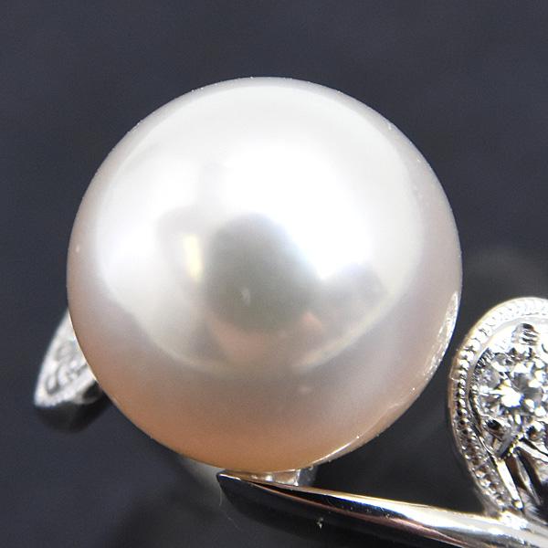 MIKIMOTO ミキモト 指輪 レディース 1Pパール ダイヤリング 9号 MIKIMOTO ミキモト 指輪 レディース 1Pパール ダイヤリング 9号