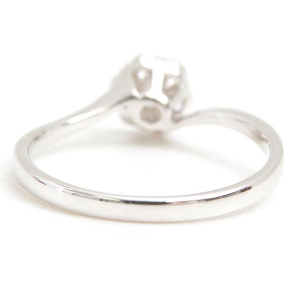 周大生 指輪 レディース フラワーモチーフ ダイヤ リング 10号 D0.06ct