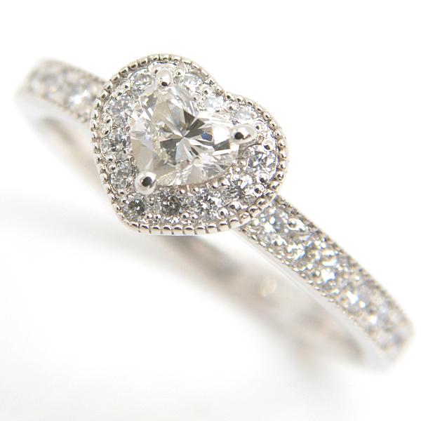 ポンテヴェキオ 指輪 ハートシェイプ ダイヤ リング D0.231ct 0.22ct 9 