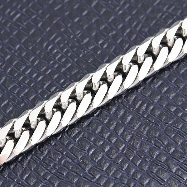喜平 ブレスレット PT850 6面カット ダブル 30g 20cm 造幣局検定刻印入