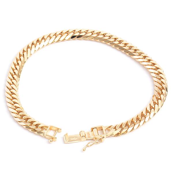 喜平 ブレスレット K18 6面カット ダブル 20g 18cm 造幣局検定刻印入  