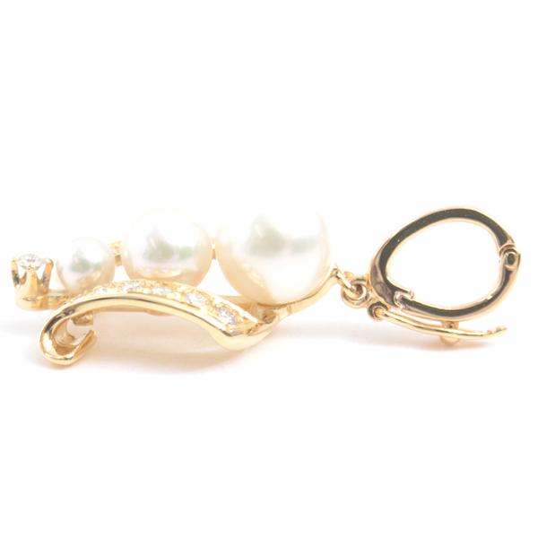 MIKIMOTO（ミキモト） ペンダント レディース 3Pパール×ダイヤモンド