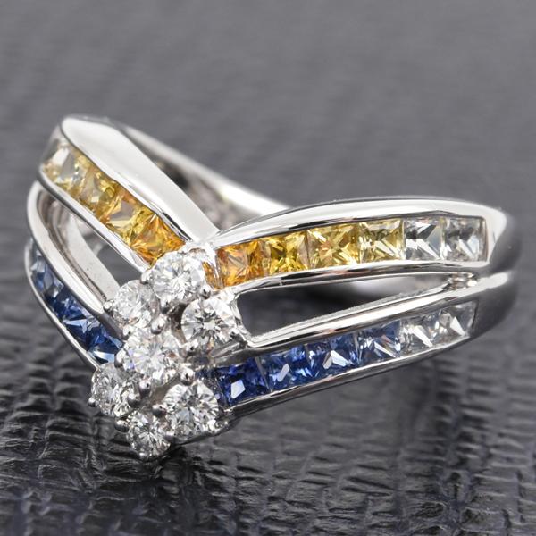 ジュネ 指輪 レディース サファイア×ダイヤ リング S1.63ct D0.32ct 12 