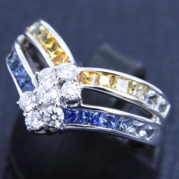 ジュネ 指輪 レディース サファイア×ダイヤ リング S1.63ct D0.32ct 12 