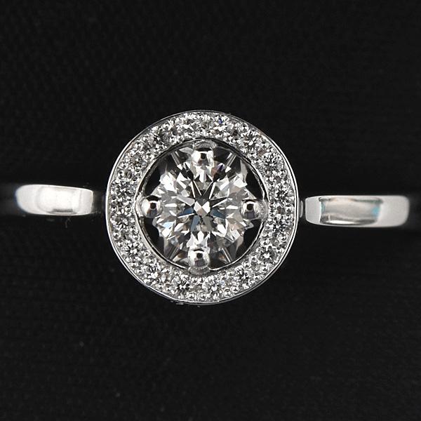 Pt950 フォーエバーマーク ダイヤモンド 0.20ct 0.16ct リング 最終値 