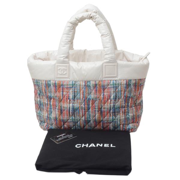 CHANEL シャネル バッグ レディース コココクーン ツイードプリント 