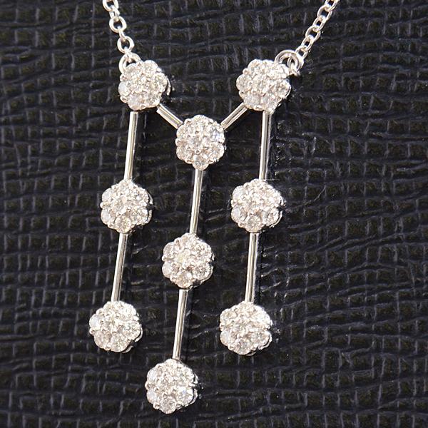 クイーンジュエリー ネックレス レディース ダイヤモンド D1.25ct 