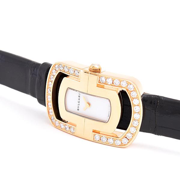 パレンテシ ブルガリ 時計 レディース ダイヤベゼル 電池式 ホワイト