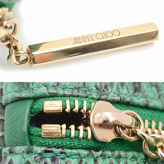 ジミーチュウ バッグ レディース メンズ パイソン クラッチバッグ グリーン 緑 JIMMY CHOO 中古｜brandmax｜10