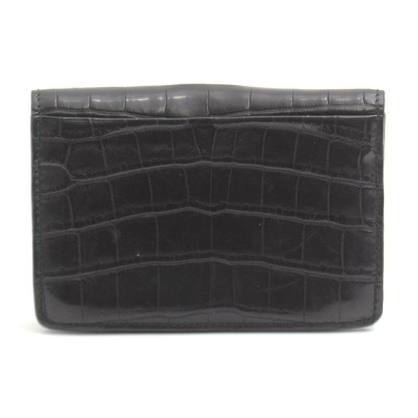 ボッテガヴェネタ アリゲーター 名刺入れ カードケースブラック