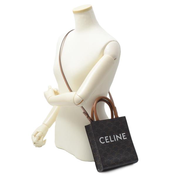 セリーヌ バッグ レディース トリオンフ ミニ バーティカルカバ 2WAY ショルダーバッグ ハンドバッグ PVC ブラウン系 CELINE 194372 中古｜brandmax｜09