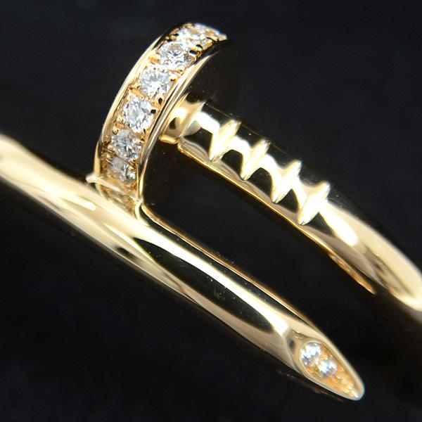 カルティエ 指輪 メンズ ジュストアンクル ダイヤモンド リング 57号 イエローゴールド Cartier 750YG 中古 カルティエ 指輪 メンズ ジュストアンクル ダイヤモンド リング 57号 イエローゴールド Cartier 750YG 中古