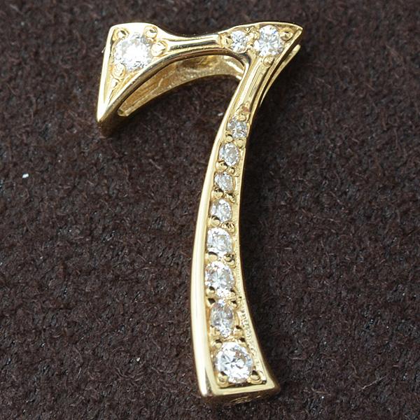 ノンブル ゆきざき ダイヤ11石 K18ゴールド No.7ペンダントトップ